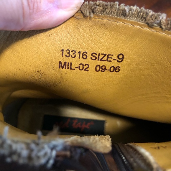 Men’s Red Tape Brown Leather Zip Up Boots/ Size 9 - Picture 11 of 15